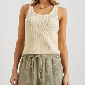NEW RAILS albie top in ivory size M